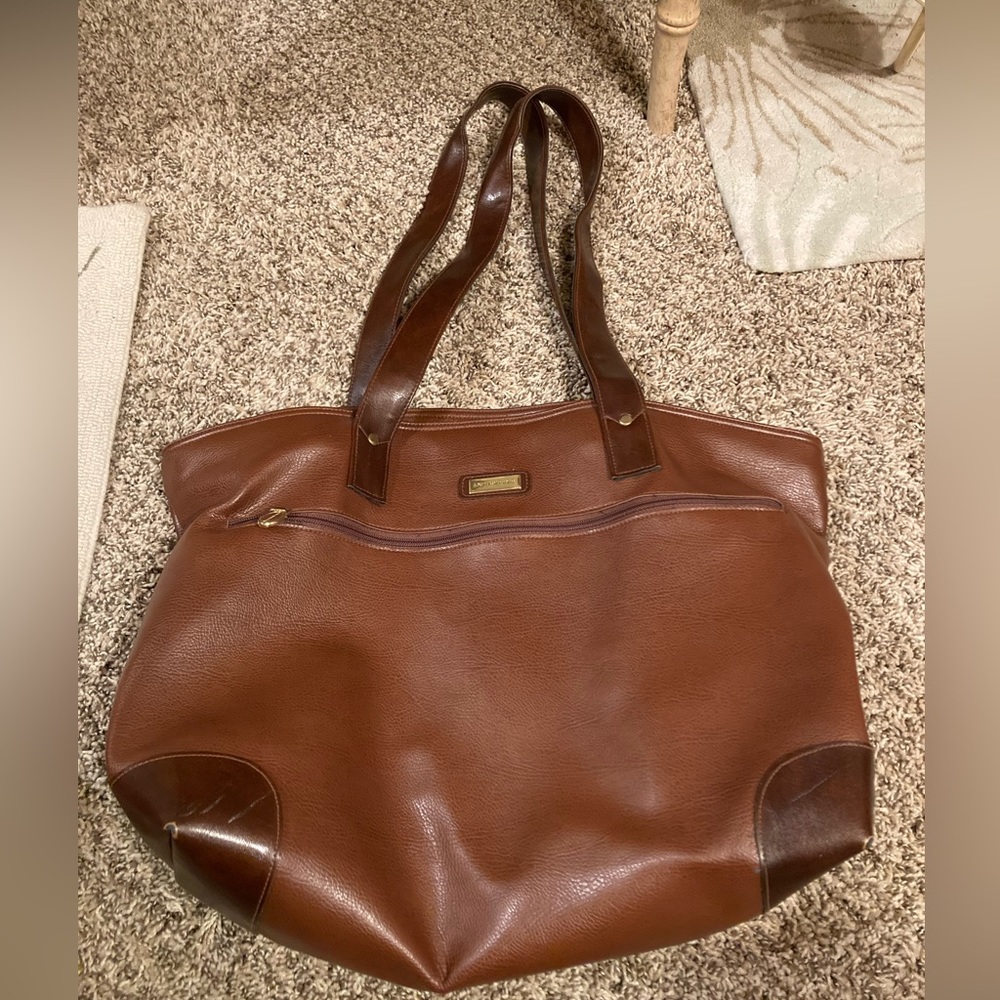 Like New! Large Brown 2 Tone Vintage Liz Claiborne Bag